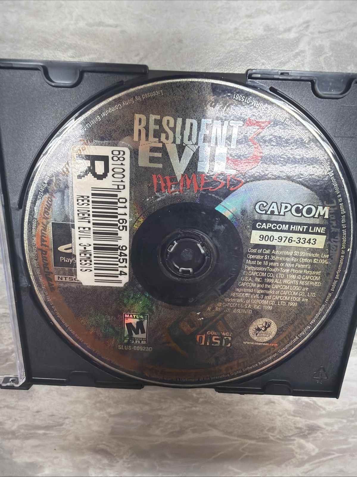 Resident Evil 3 Nemesis (PlayStation 1 PS1) Game Disc Only Resurfaced ✅