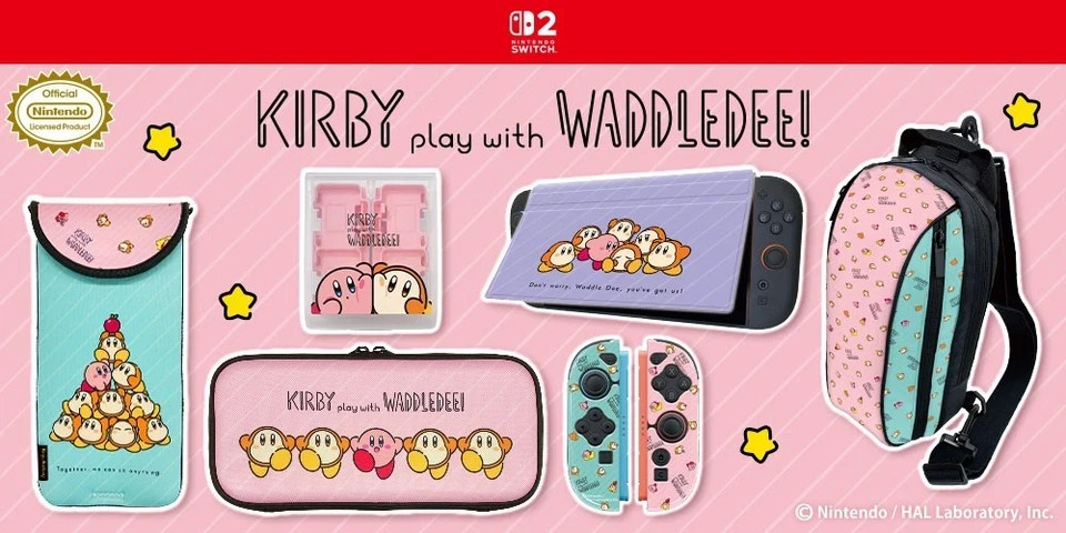 Nintendo Switch 2 Case Kirby play with Waddle Dee Straight Pouch Keys Factory JP
