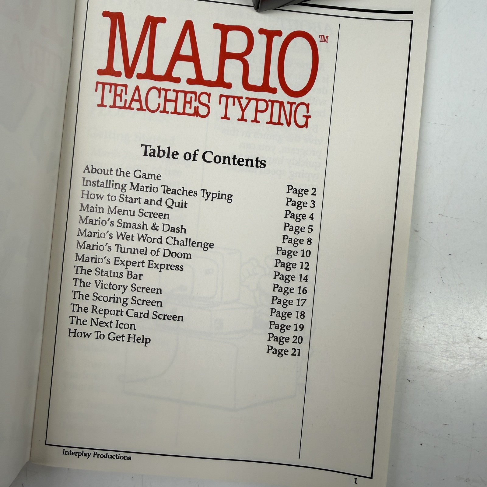 Mario Teaches Typing IBM PC Tandy DOS Floppy Disk Big Box Game Interplay 1992
