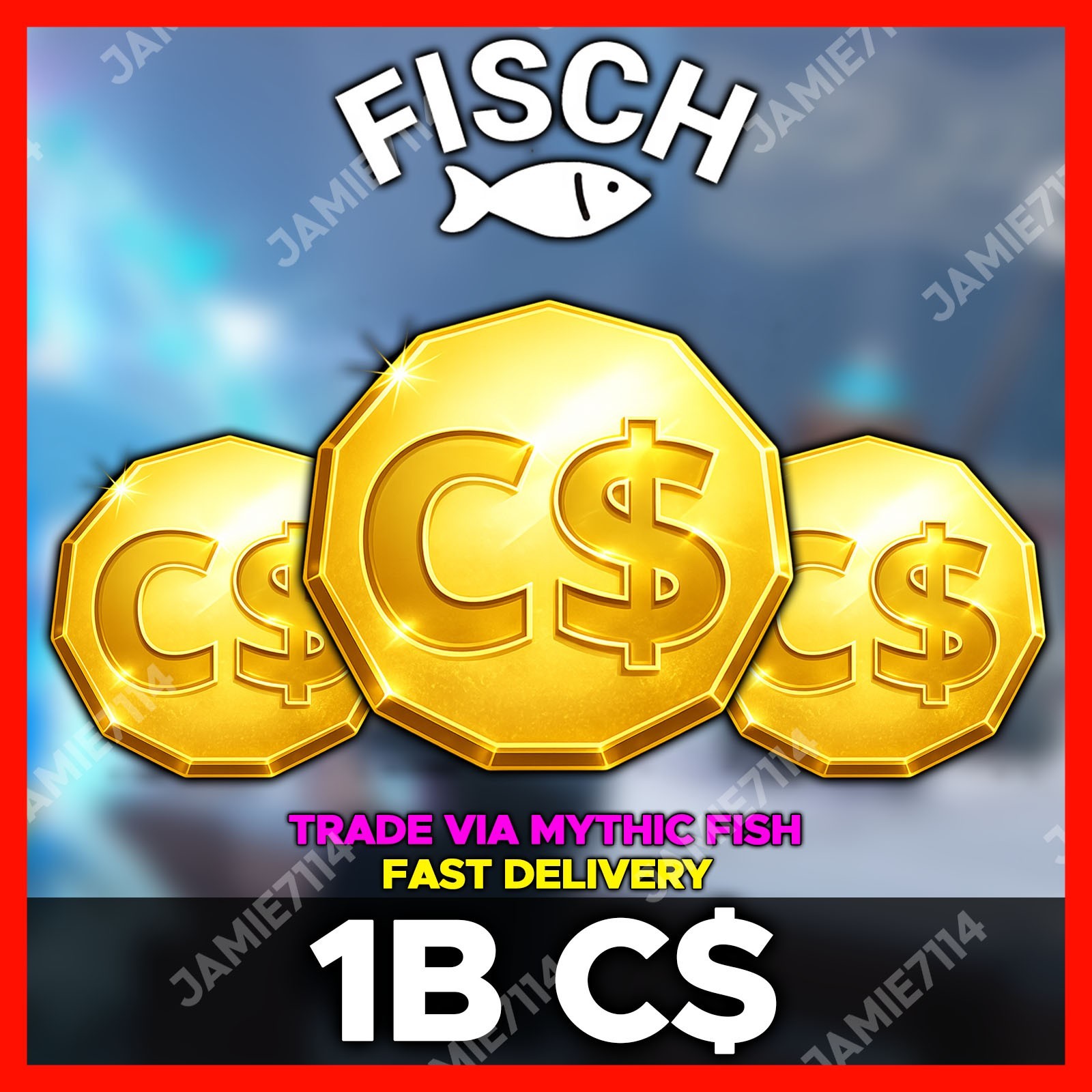 FISCH 🐟 1B Coins C$ Via Mythic Fish‼️CHEAP & FAST SERVICE ‼️