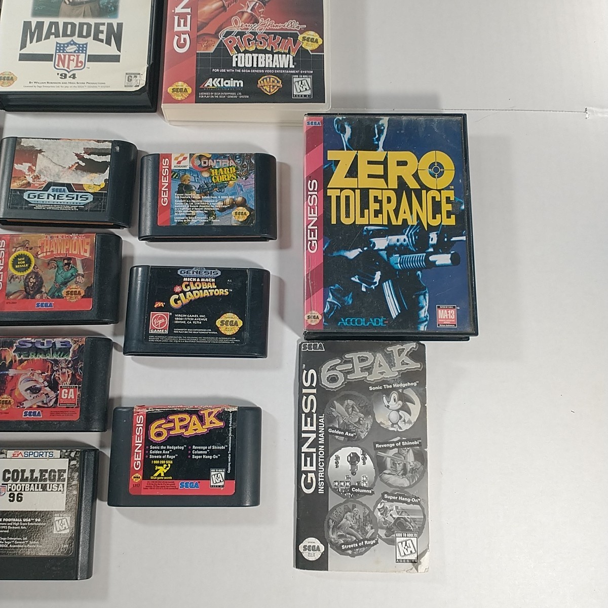Sega Genesis Console Model MK-1631 + 13 Games & 3 Controllers Tested READ