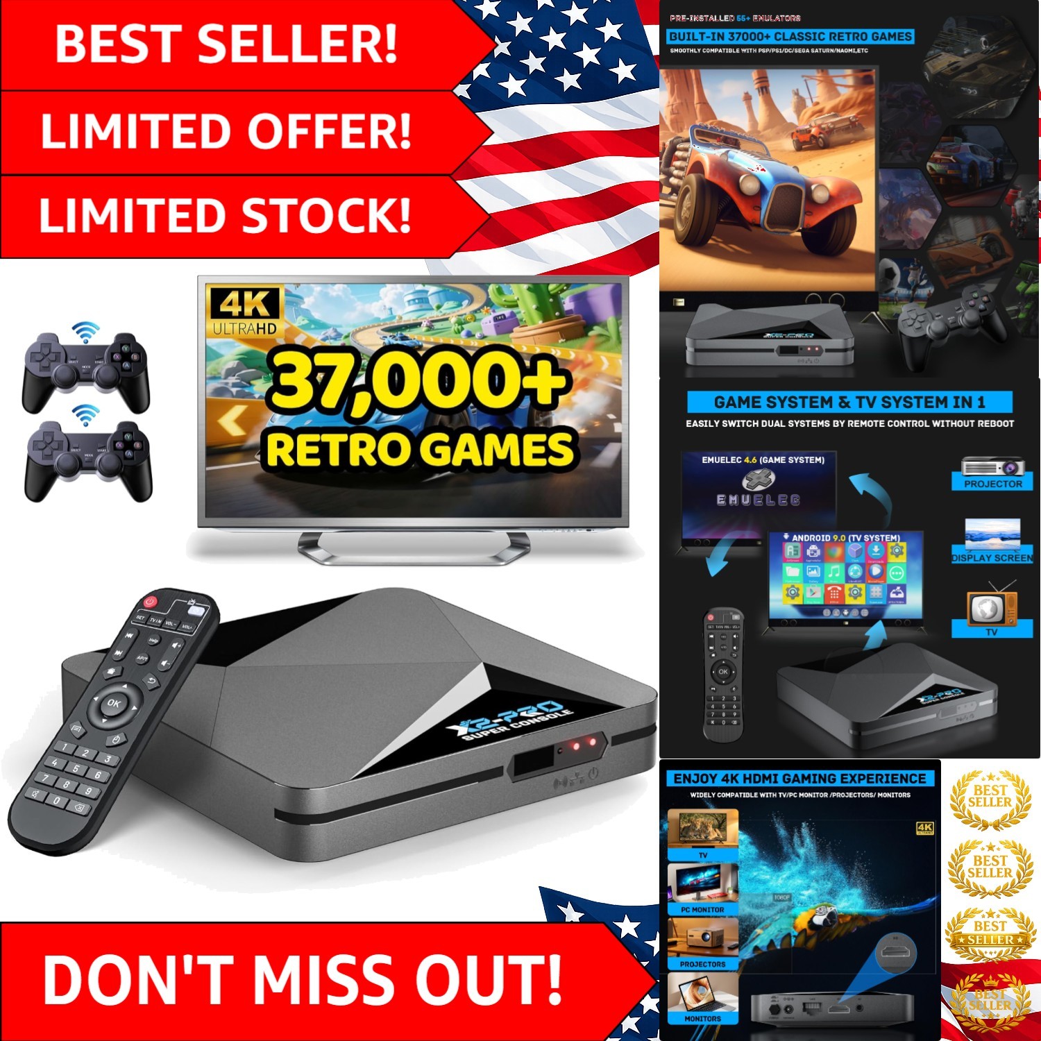 Experience 4K Retro Gaming with Super Console X2 PRO – Android 9.0 & EmuELEC 4.6