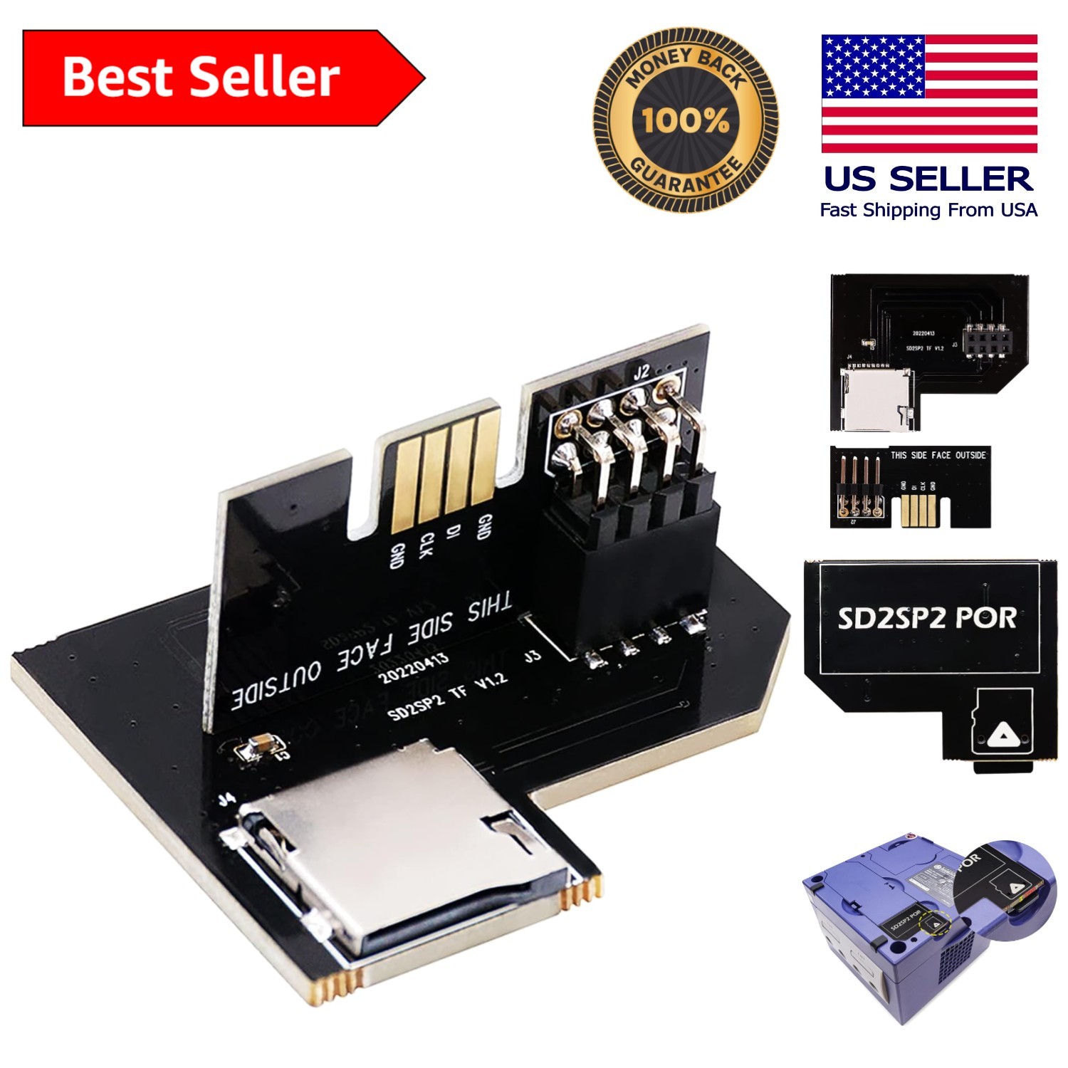 SD2SP2 Pro Micro SD Card Adapter for Gamecube – Expand Storage Effortlessly