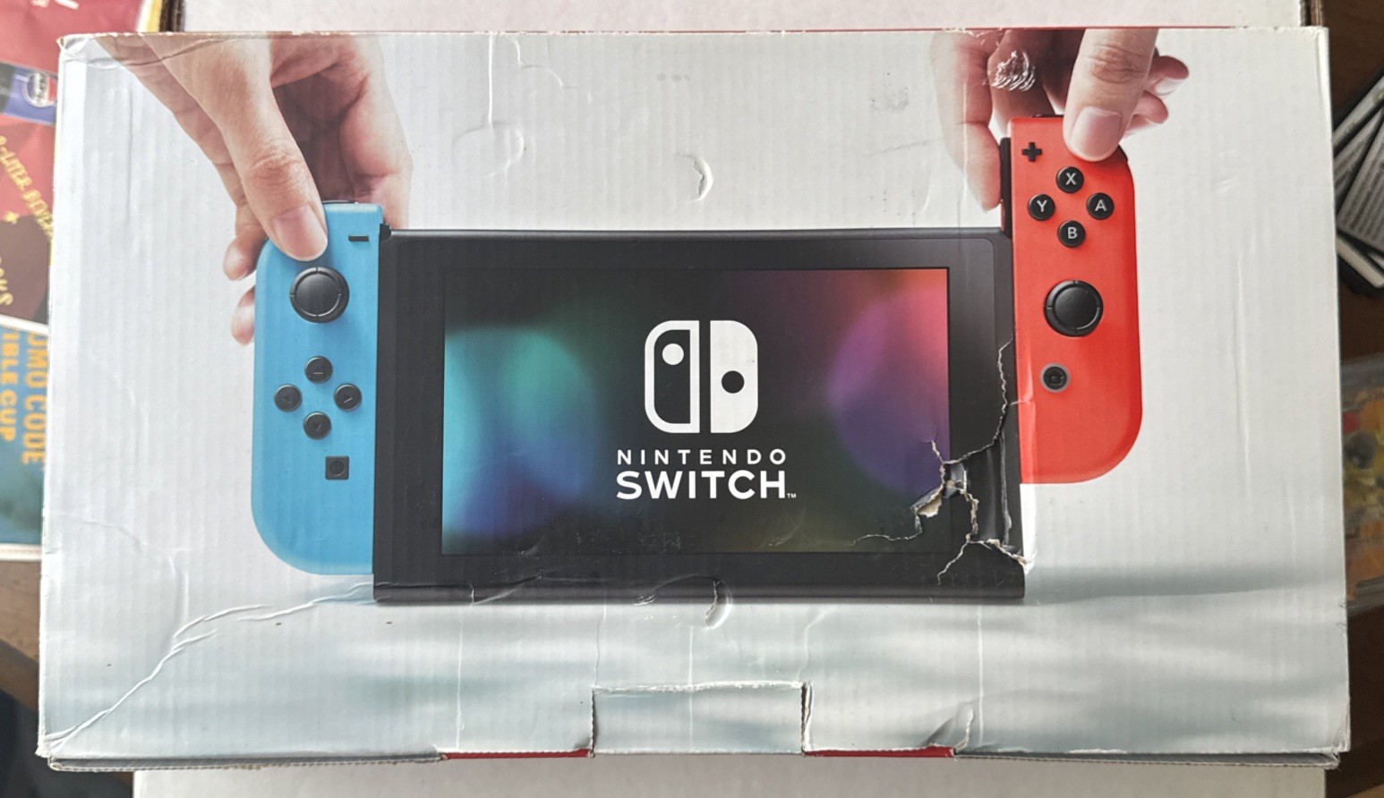 Nintendo Switch Console Neon Blue & Red HAC-001 POTENTIALLY UNPATCHED CIB