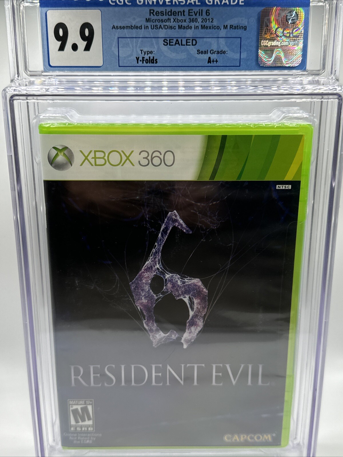 Resident Evil 6 Microsoft Xbox 360 2012 Capcom Sealed CGC Graded 9.9 A++ ..