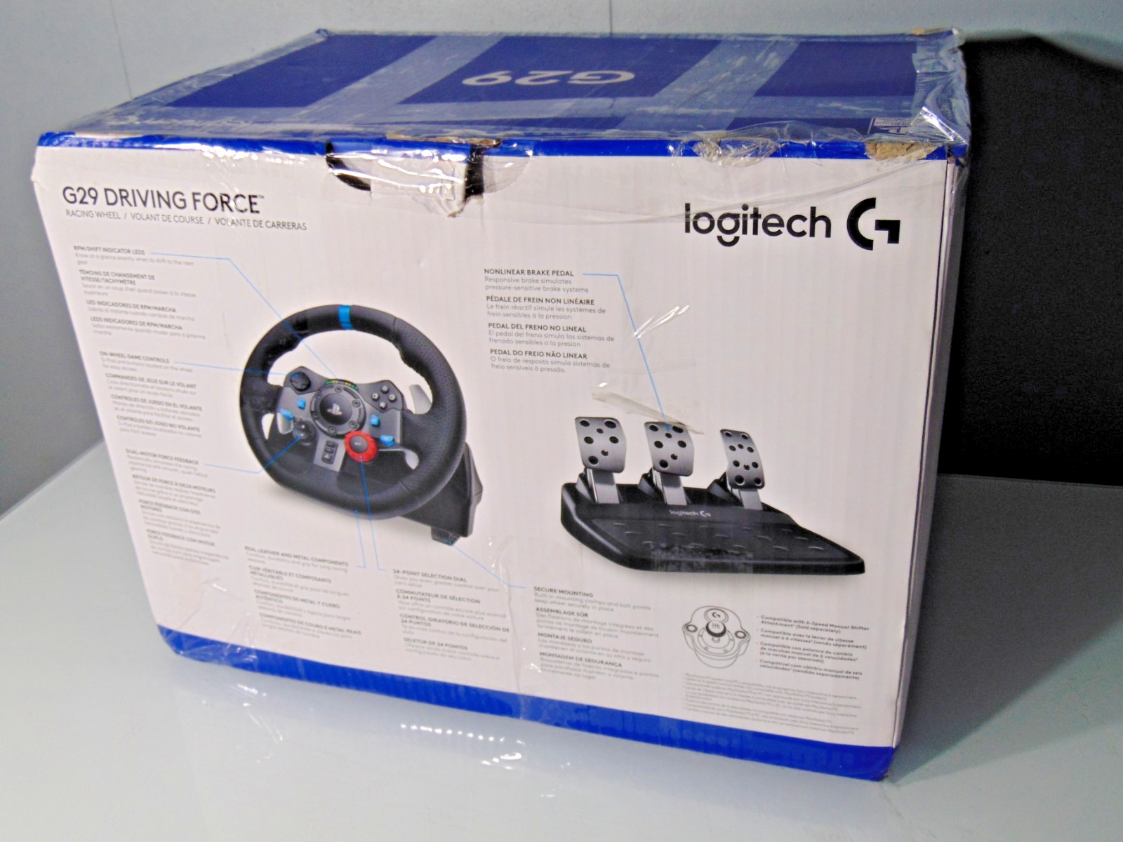 Logitech G29 Driving Force Racing Wheel and Floor Pedals 941-000110 – Black