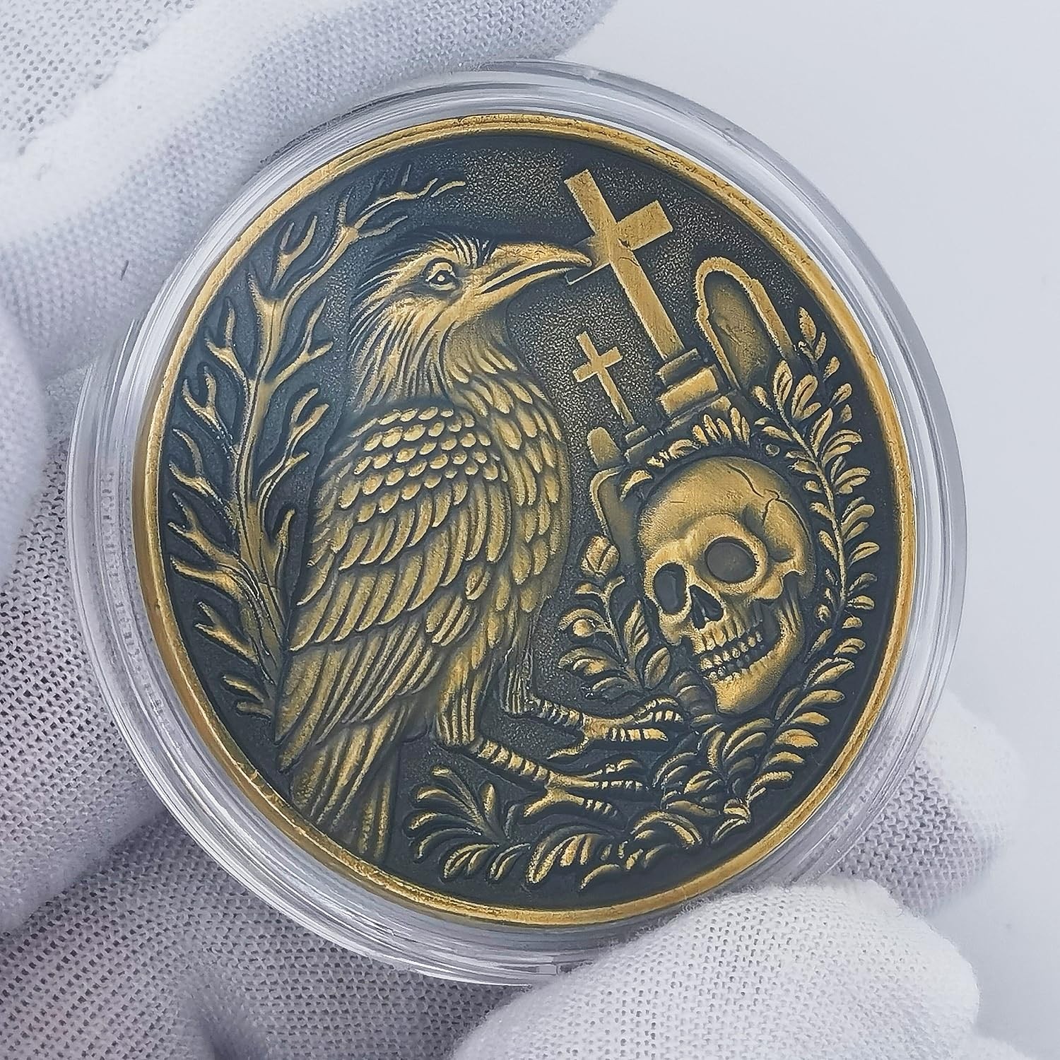 Memento Mori Coin Death Reaper Skull Challenge Coins – 1.57 Inch * 0.12