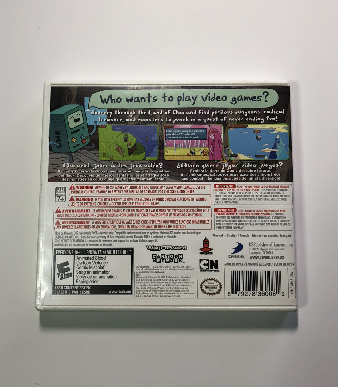 Adventure Time: Hey Ice King Why’d You Steal Our Garbage (Nintendo 3DS, 2012)