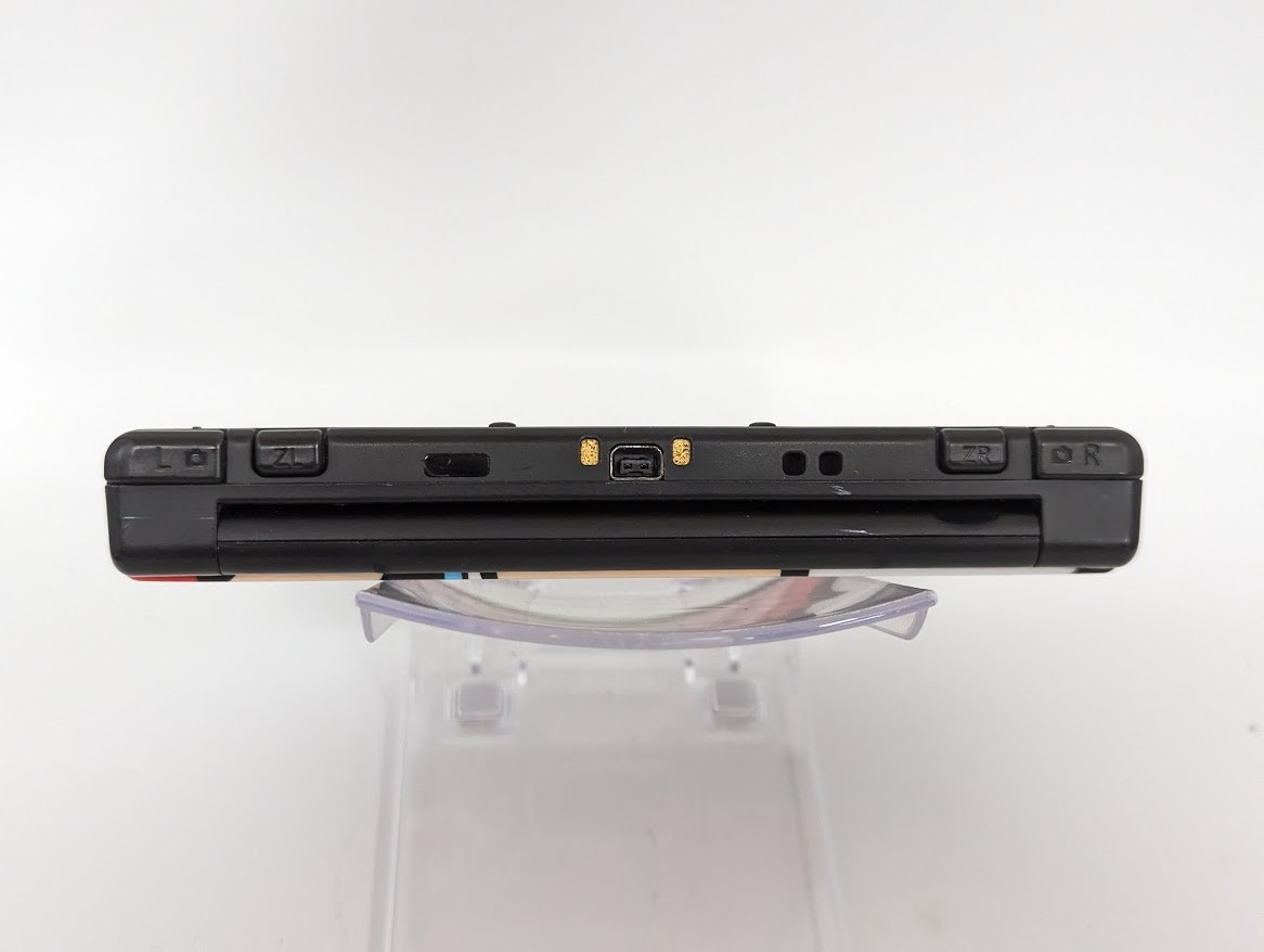 B349 Nintendo new 3DS console Black Plate No.001 Mario Japan w/pen adapter fx