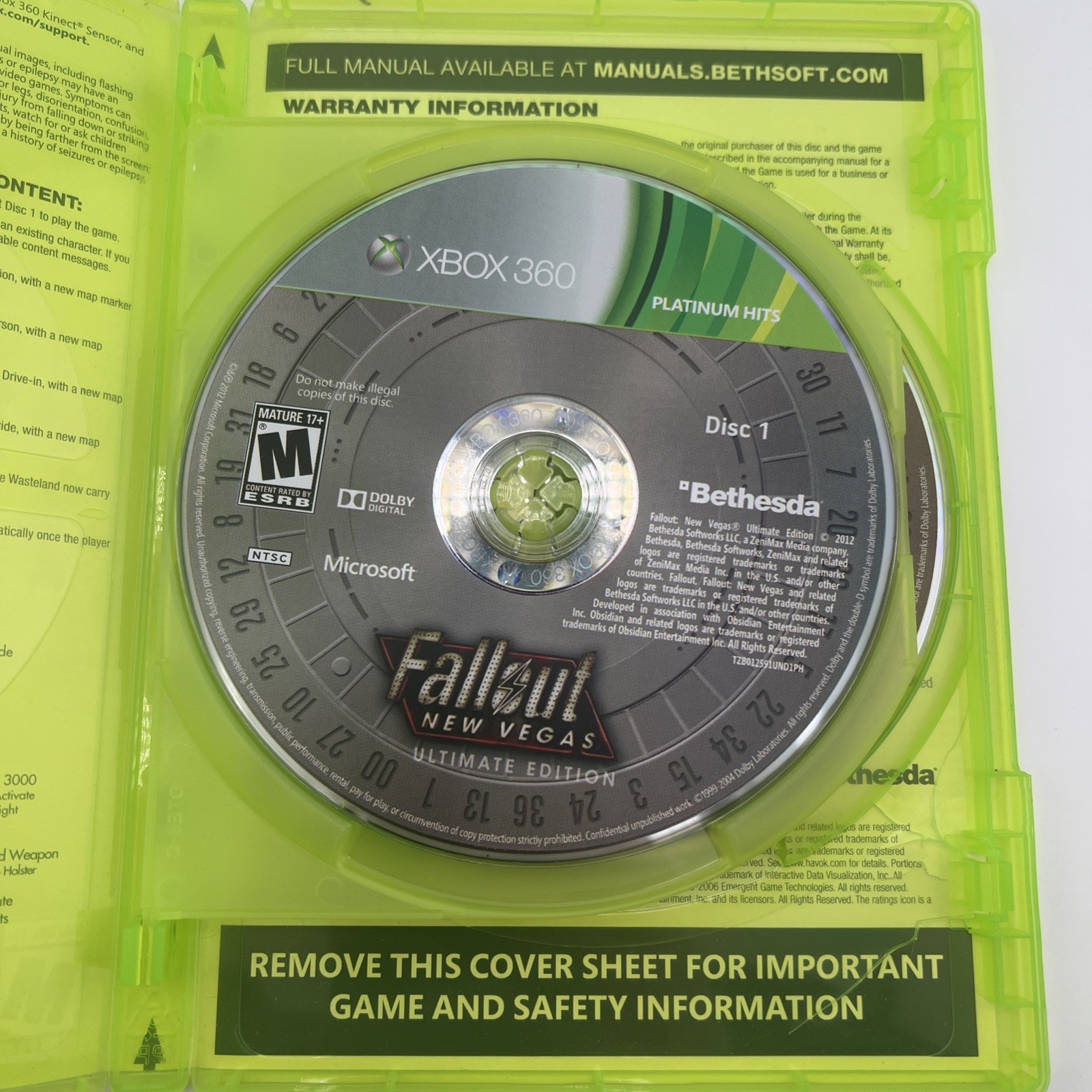 Fallout New Vegas Ultimate Edition (Xbox 360/Xbox One) 2 Disc Case PERFECT DISCS