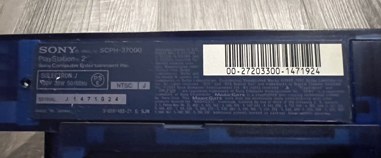 NTSC-J PlayStation 2 FAT PS2 SCPH-37000 With Controller Used Working