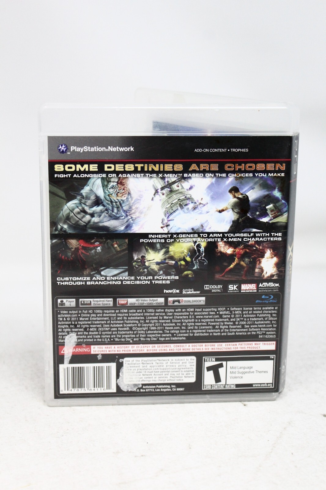 X-Men: Destiny (Sony PlayStation 3, PS3, 2011)