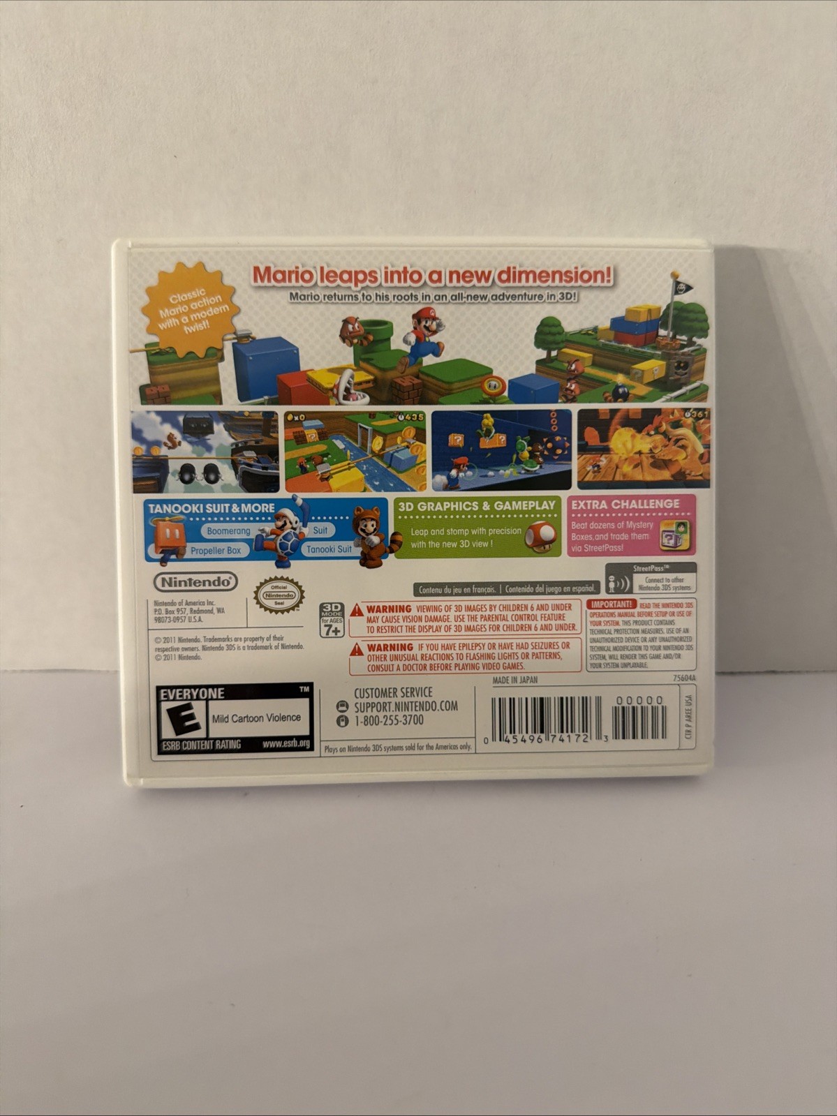 Super Mario 3D Land for Nintendo 3DS Complete in Box CIB Tested