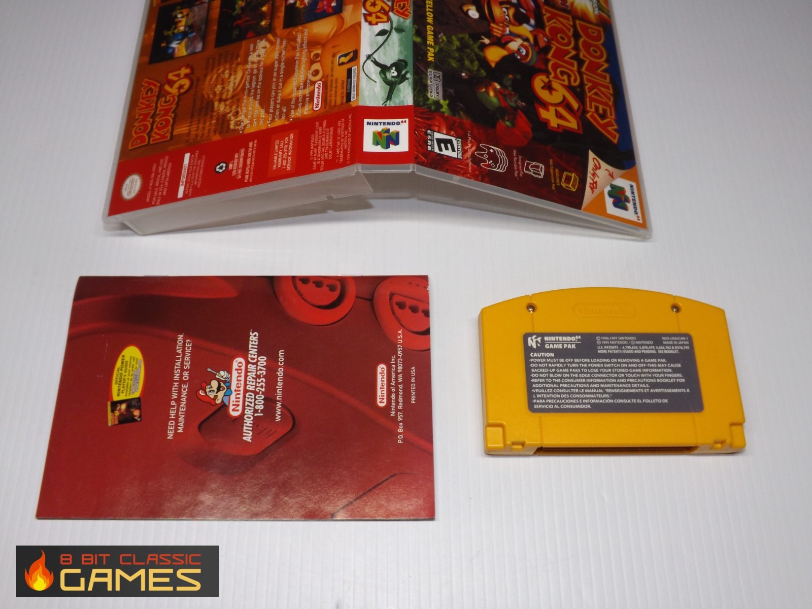 AUTHENTIC! Donkey Kong 64 – GAME, MAUAL CASE – NINTENDO 64 – 629a