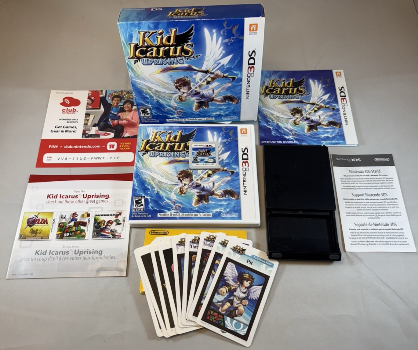 Kid Icarus: Uprising (Nintendo 3DS) – Complete Big Box Edition + Stand & AR Card