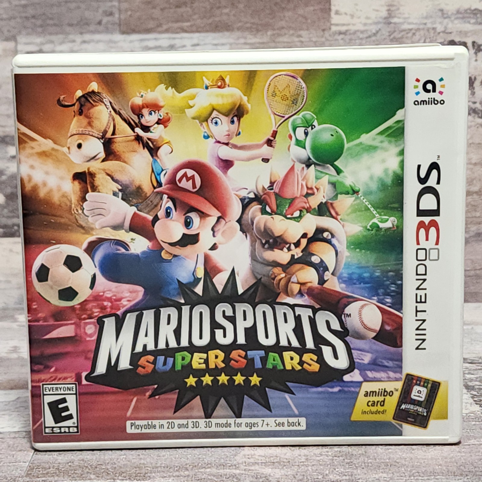 Nintendo 3DS Mario Sports Superstars Used Game Complete In Box w/ Amiibo Card
