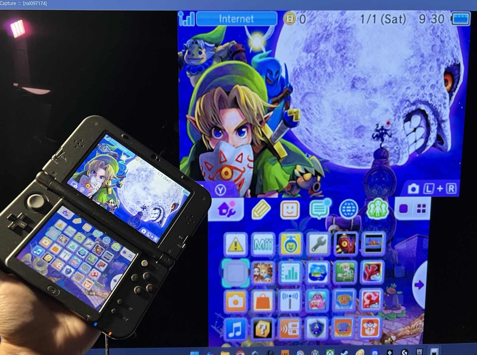 Professionally installed Loopy Capture Card Nintendo New 3DS XL, Hyrule Edition.