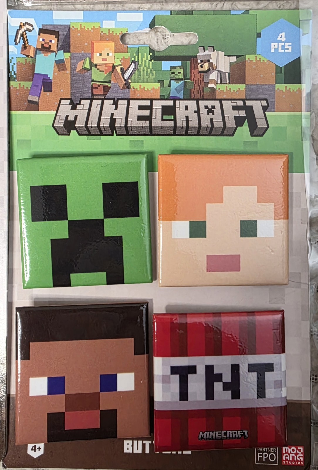 Minecraft HUGE NEW LOT 10pc Pins Stylus Pen Creeper Pen Stickers Iron-On Patch