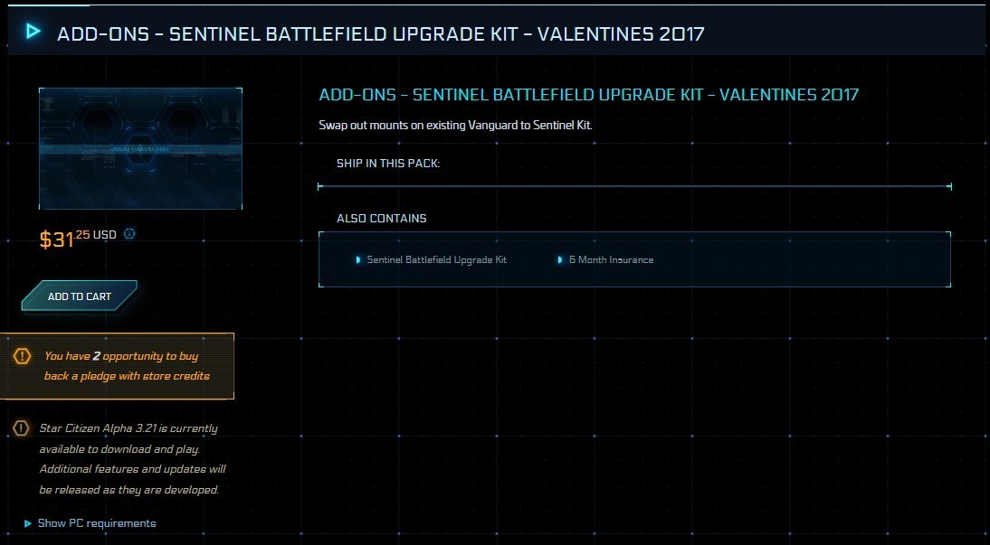 Star Citizen – Sentinel Battlefield Upgrade Kit (BUK)