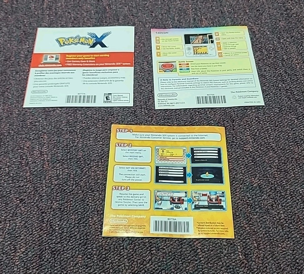 Pokemon X Garchomp Edition (Nintendo 3DS, 2013) *Case No Game*