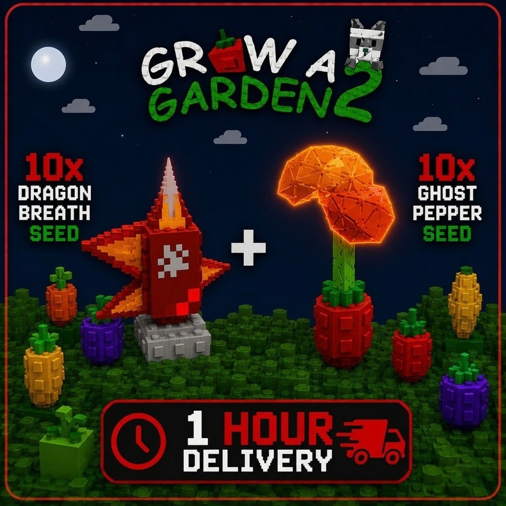 🔥Grow a Garden 2 Roblox✨ 10X Ghost Pepper And 10X Dragon Breath Seed | Fast