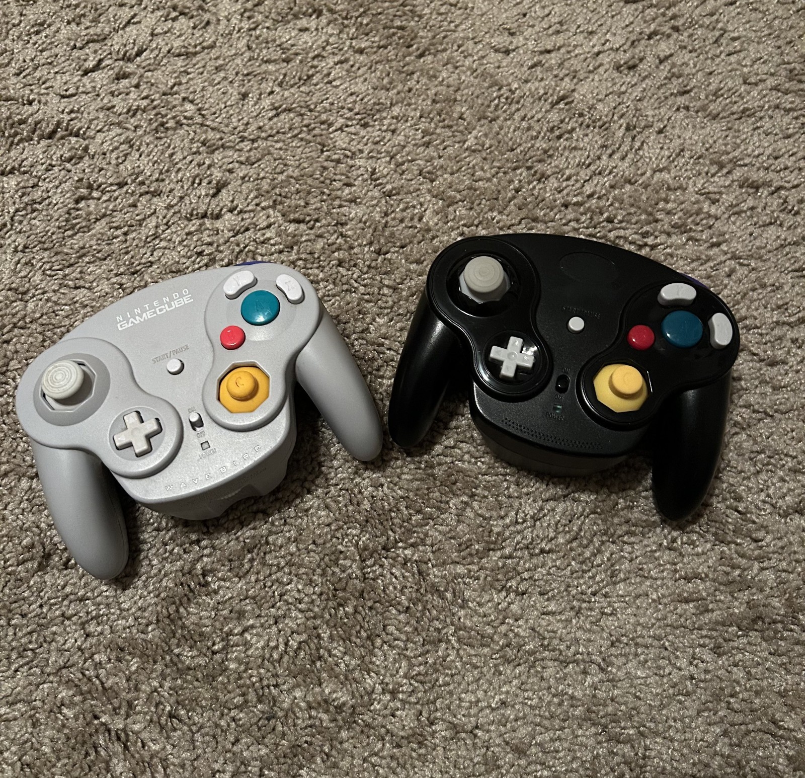 OEM Nintendo WaveBird Controller and Unbranded WaveBird Controller W/O Dongles