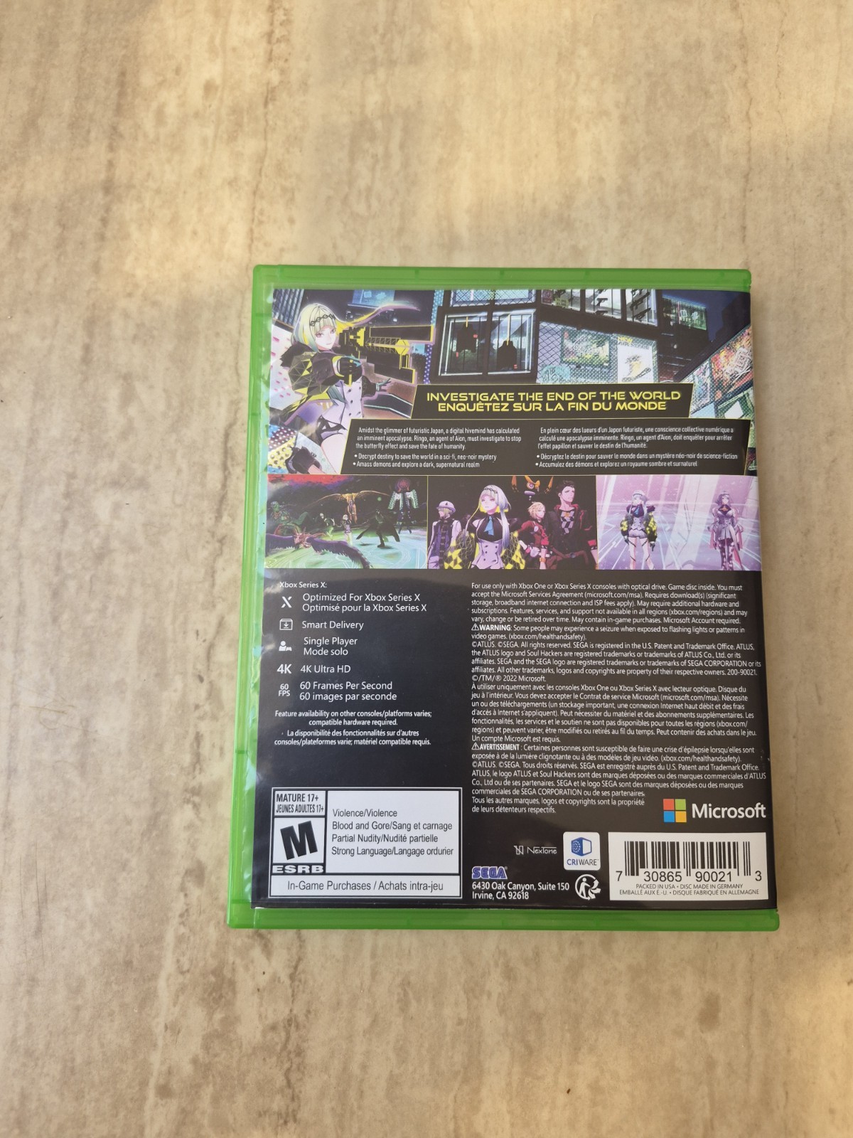 Soul Hackers 2 Launch Edition Xbox One Xbox Series X Complete CIB