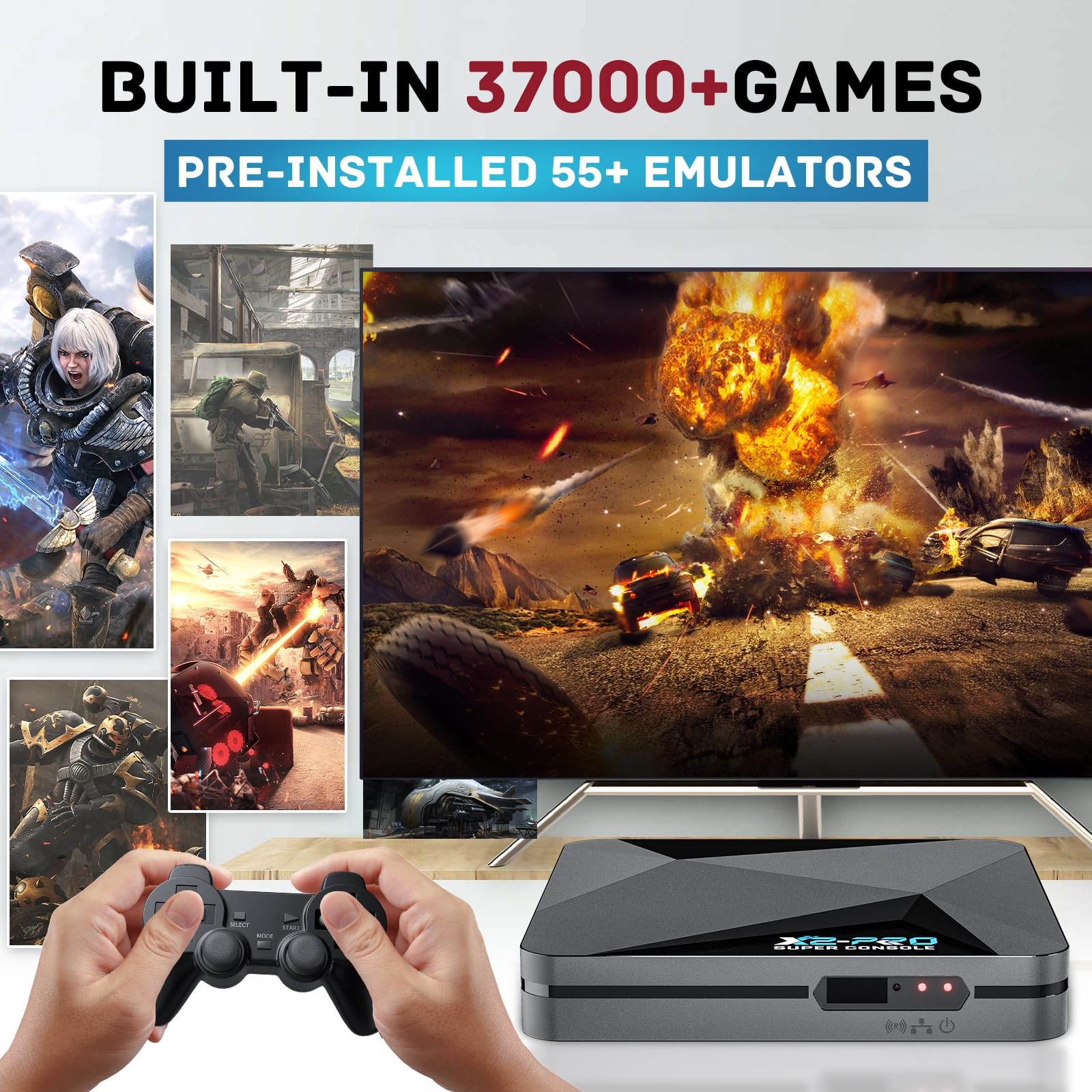 Kinhank Retro Game Console, Super Console X2 Pro Built-in 37000+ Games, Video…
