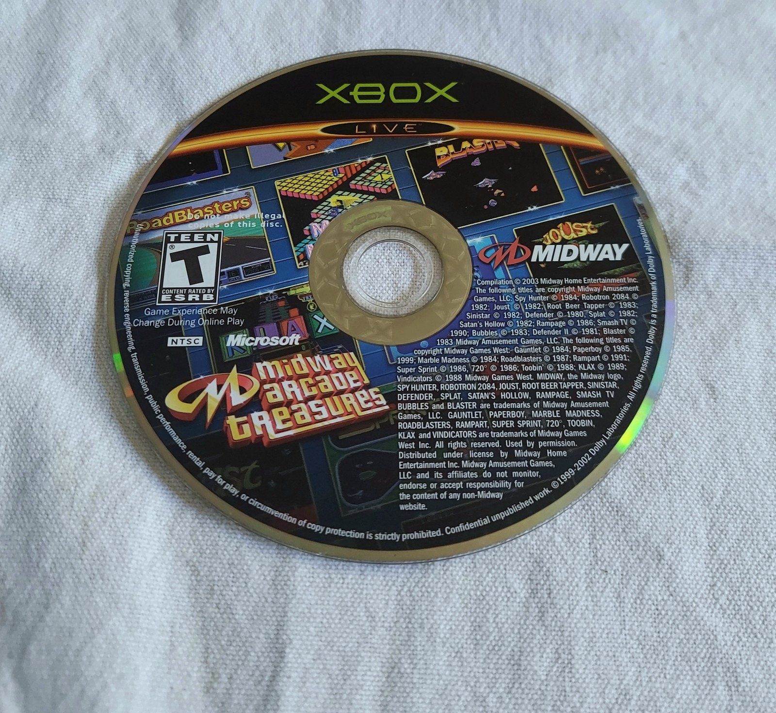 “Midway Arcade Treasures” 2003 Microsoft Xbox Complete