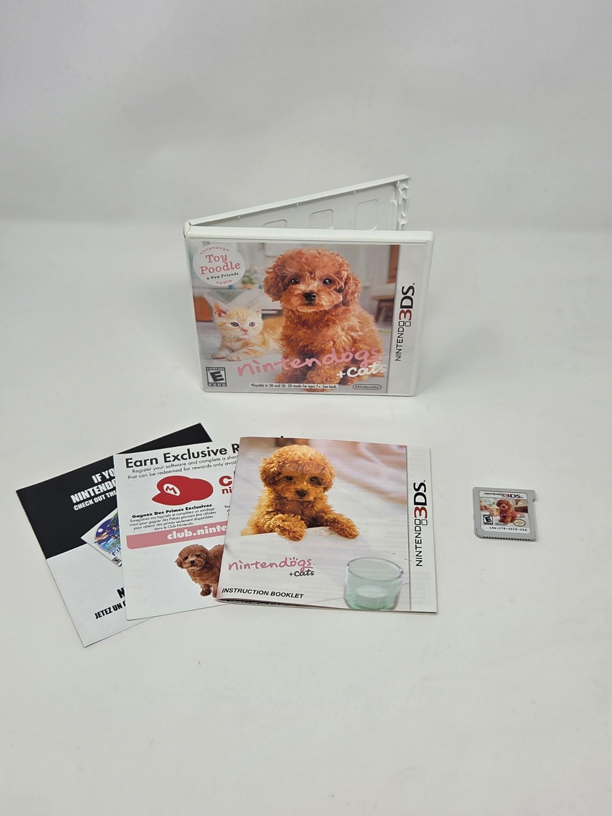 Nintendogs + Cats Toy Poodle Nintendo 3DS Game & Inserts