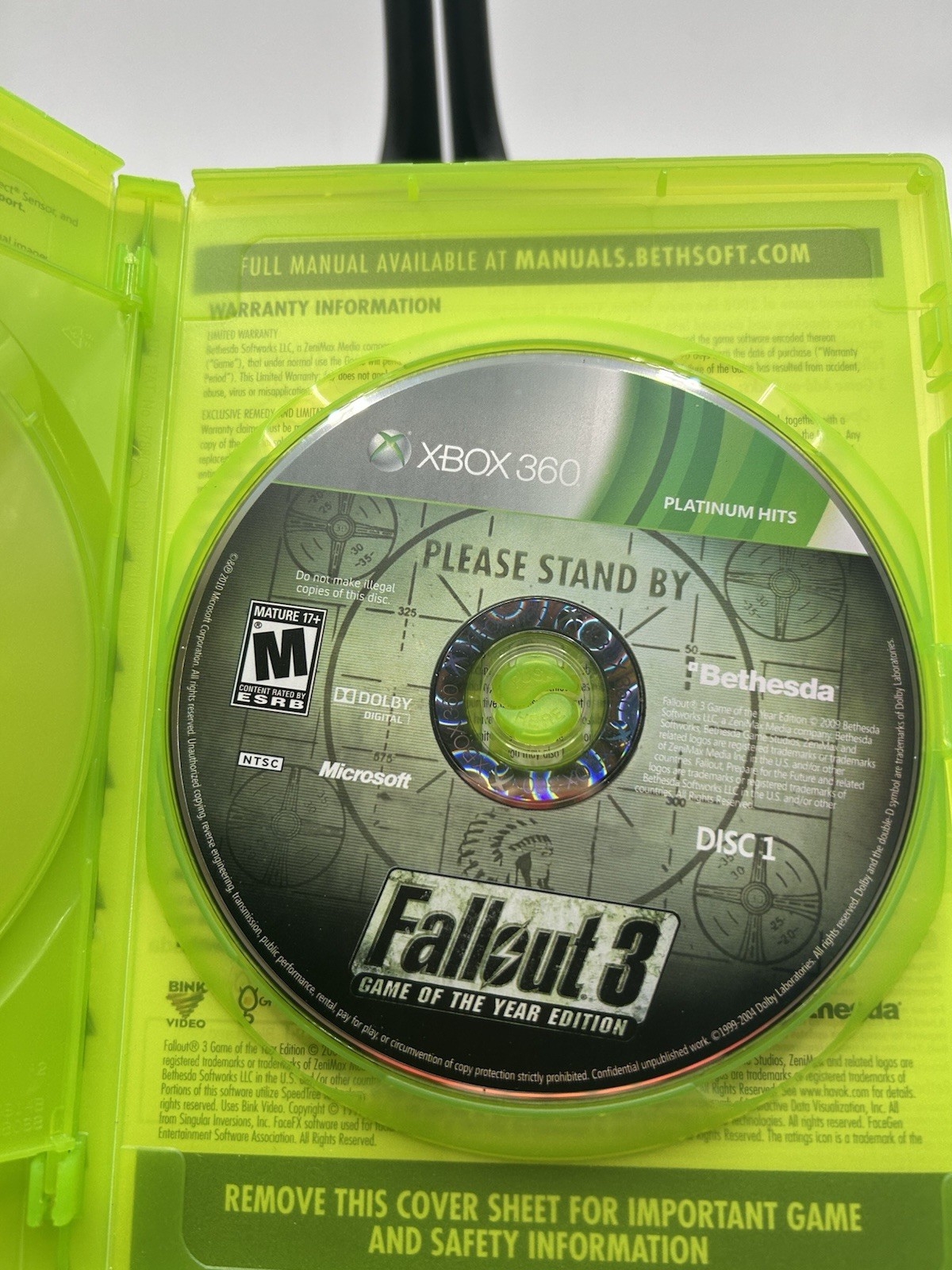 Fallout 3 – Game of the Year Edition (Microsoft Xbox One, 360, 2009)