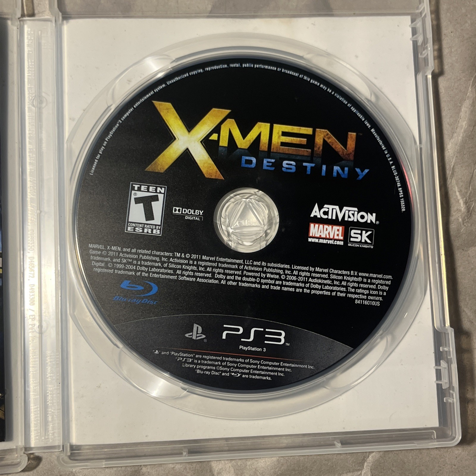 X-Men: Destiny (Sony PlayStation 3, 2011, Tested Working, CIB) Marvel