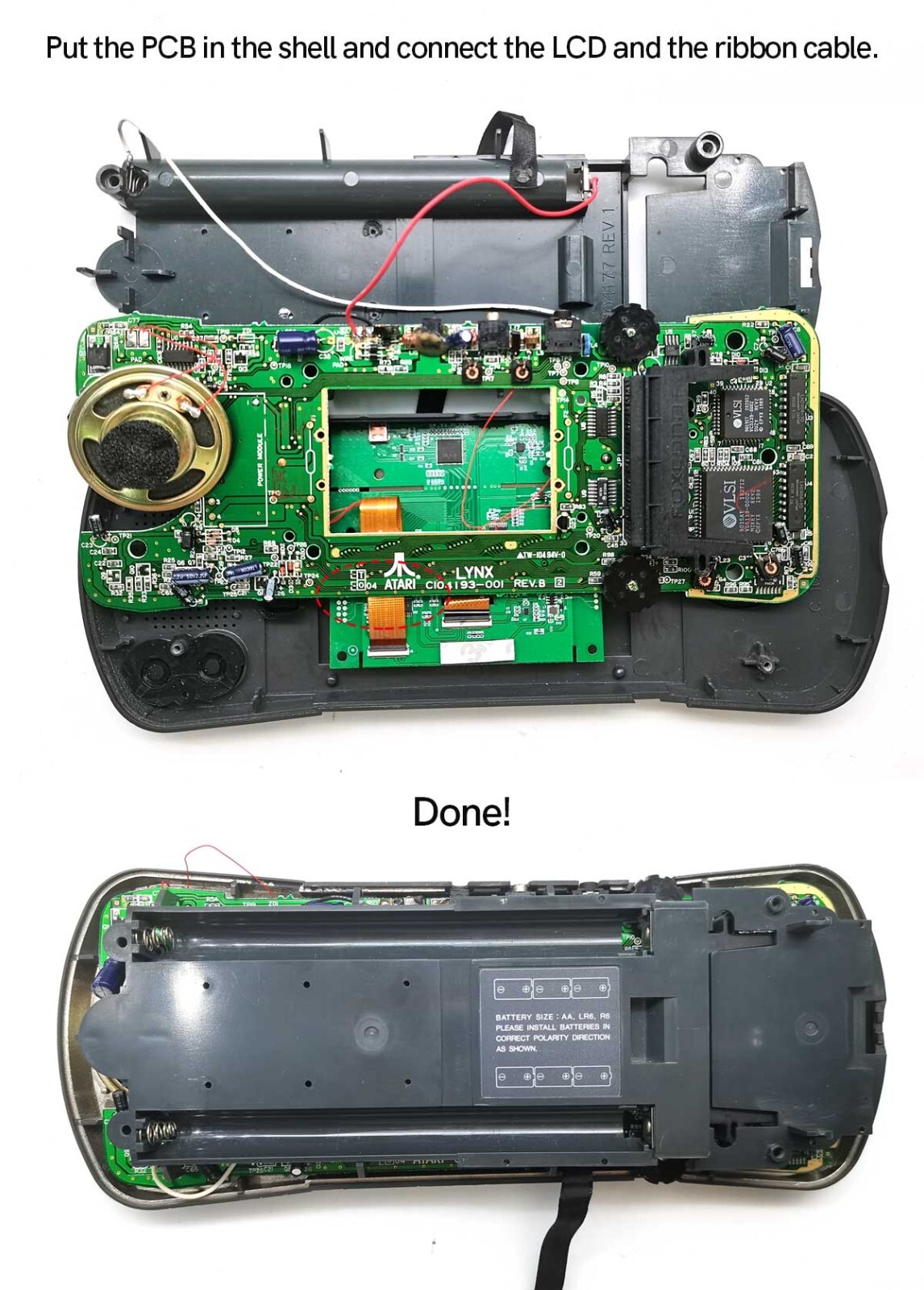 3.5″ 640×480 Retro Pixel IPS LCD Kit 720P HDMI For ATARI LYNX Ⅰ ATARI LYNX 1