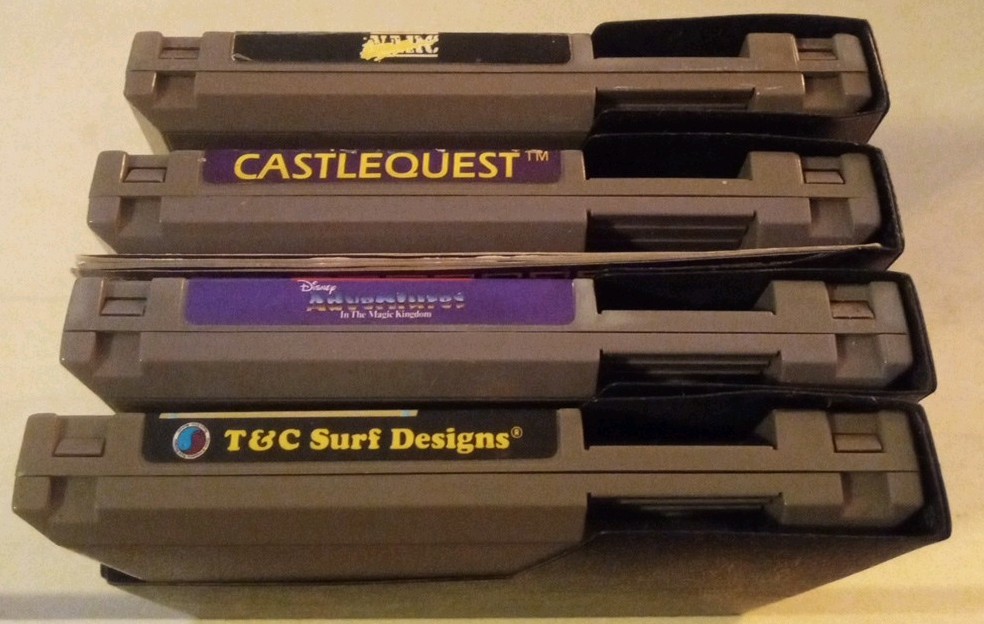 NES Lot of 4 Games. Narc-Castle Quest-T & C Surf-Disney Adventures-W/ Sleeves