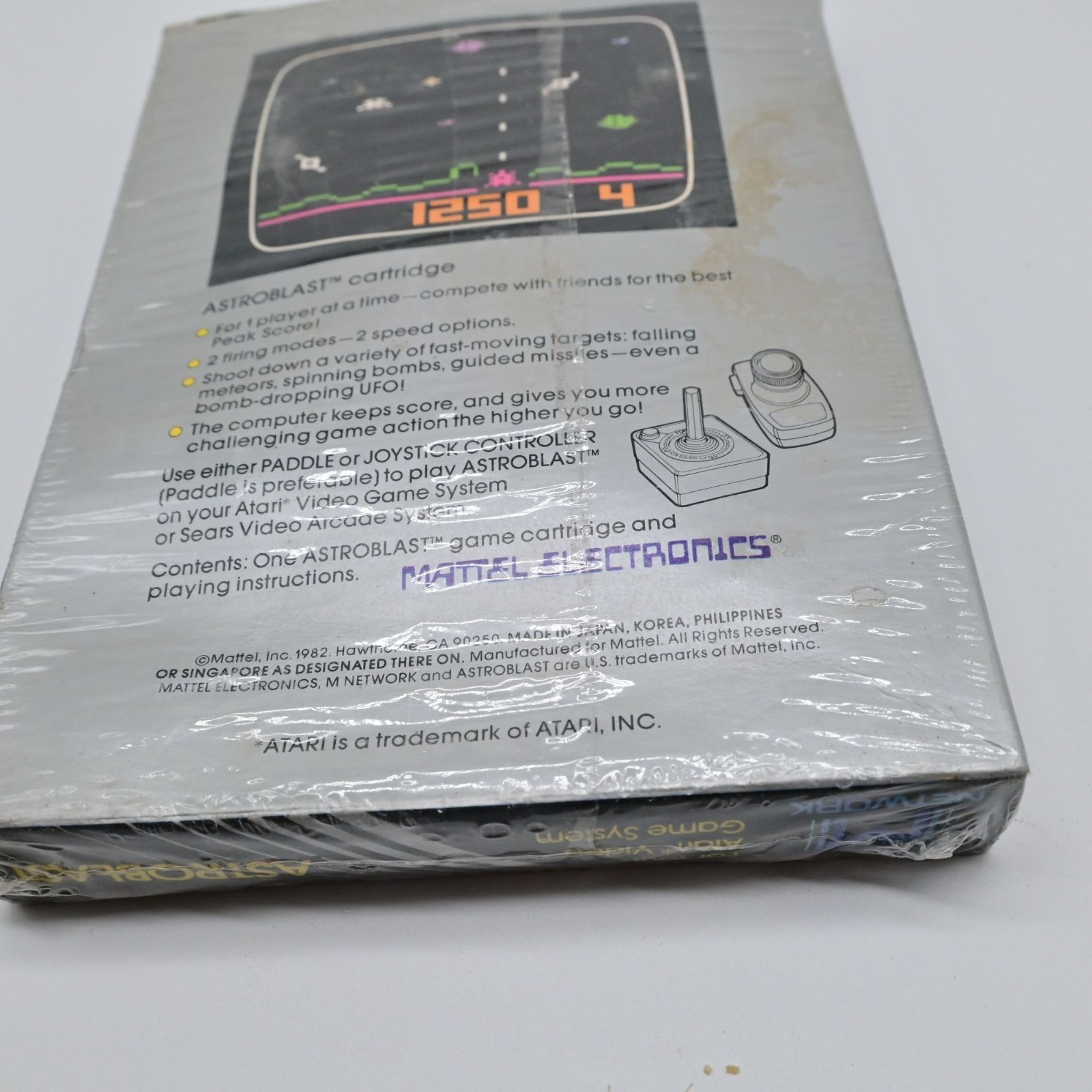 Astroblast Video Game Cartridge For Atari With Box