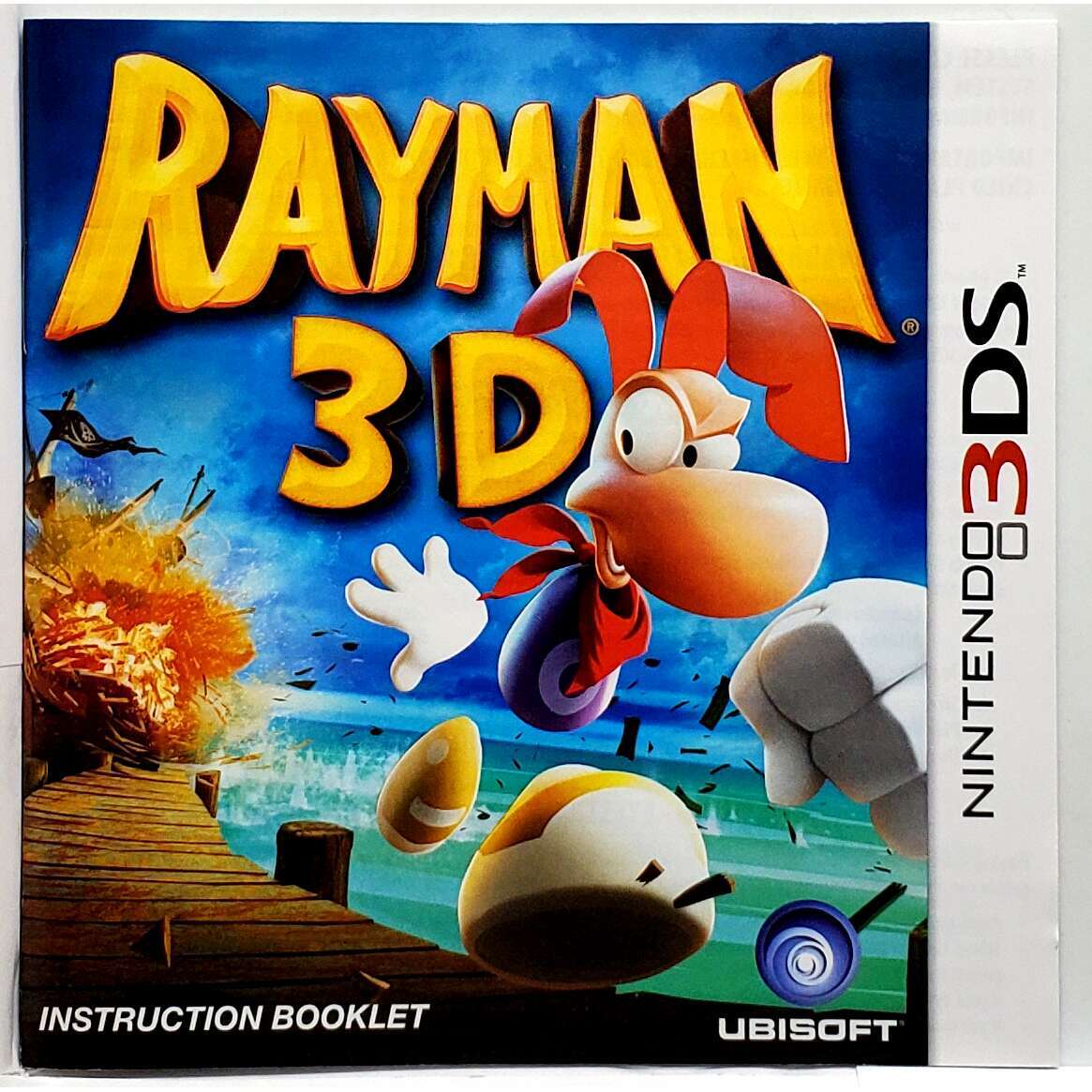 (Manual Only) Rayman 3D – Nintendo 3DS Pristine Authentic Instruction Booklet