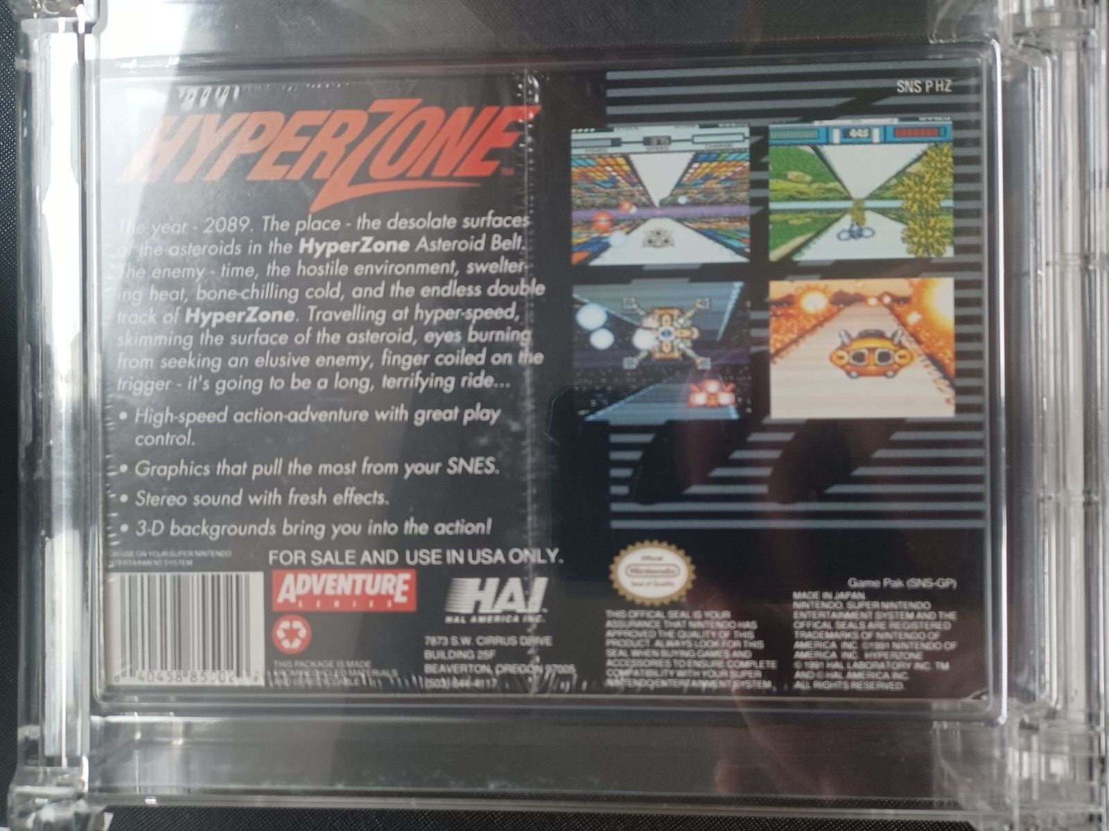 HyperZone (Super Nintendo) SNES WATA 7.5 – A – Sealed