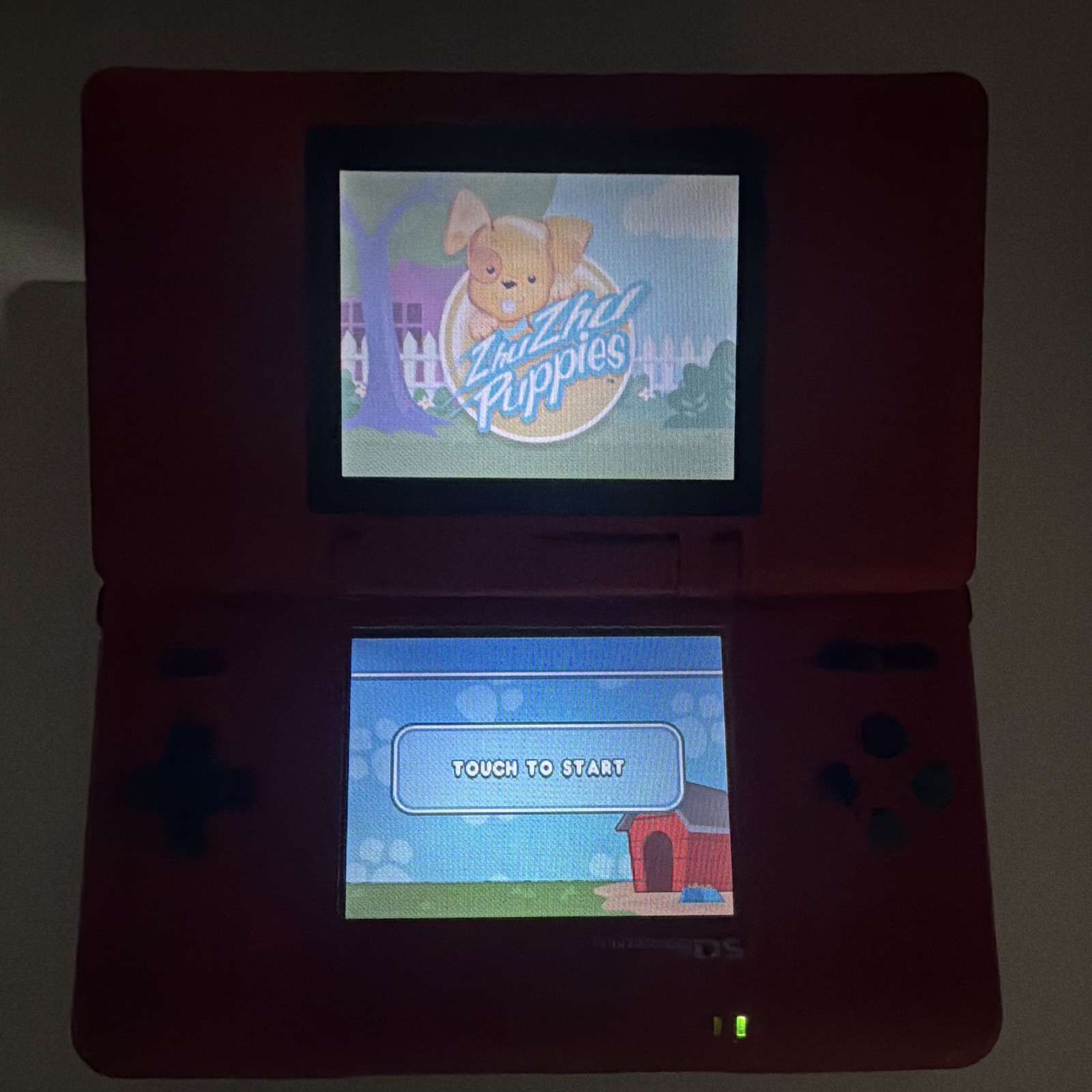 Nintendo DS Original Crimson Red Handheld Console –Tested & Working–New Shell
