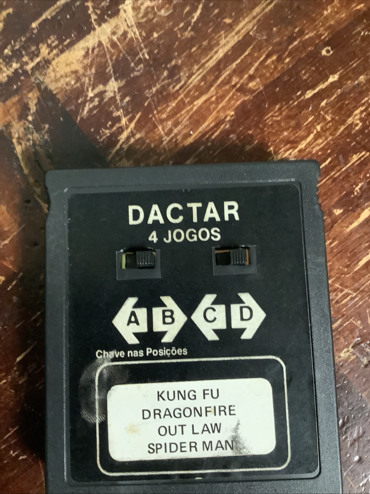 Atari 2600 4in1 Brazil Video Game Cartridge (Kung Fu, Dragon Fire, Spider Man)