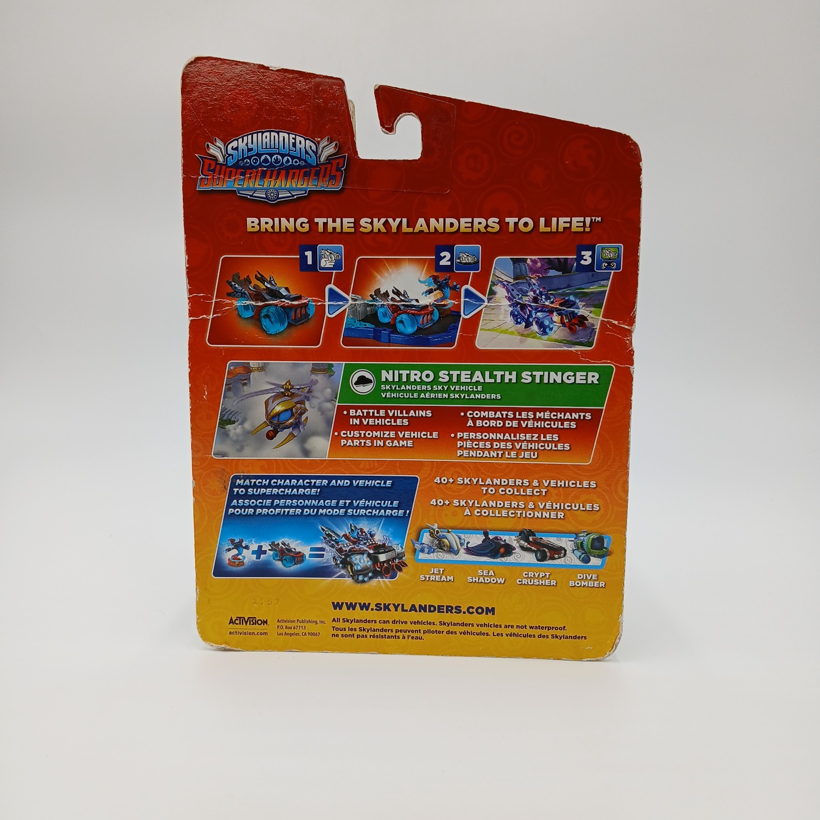 Skylanders SuperChargers Nitro Stealth Stinger Sky Vehicle Life Vie FLAW READ