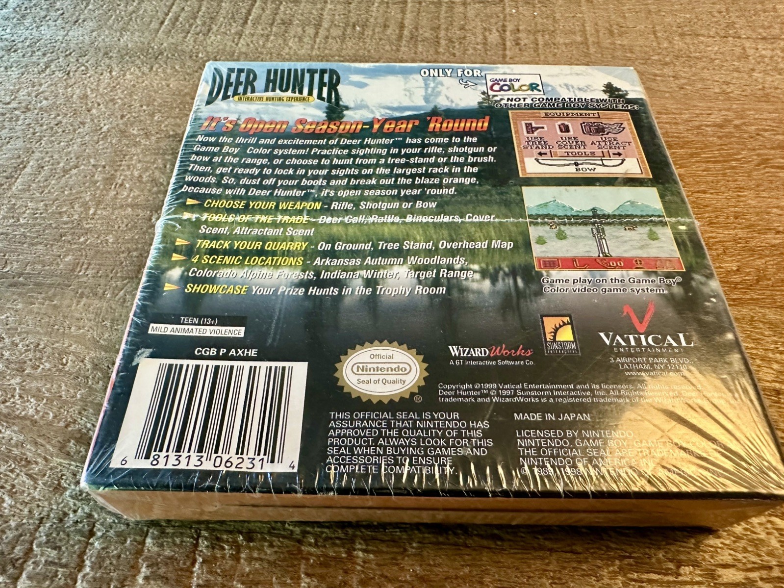 NEW! SEALED! Deer Hunter Interactive Hunting Experience Nintendo Game Boy Color.