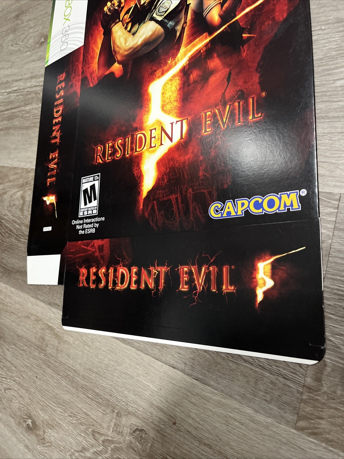 Resident Evil 5 Xbox 360 GameStop Promo Oversized Display Capcom Box Standee