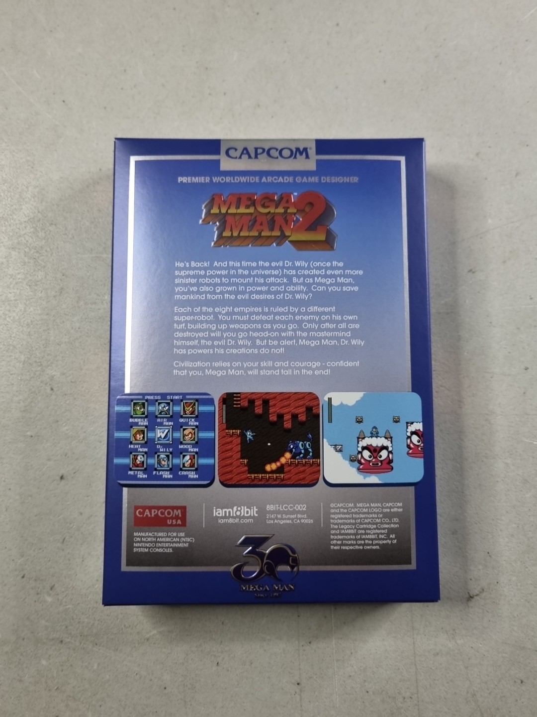 Mega Man 2 NES – 30th Anniversary iam8bit Blue Legacy Cartridge Collection