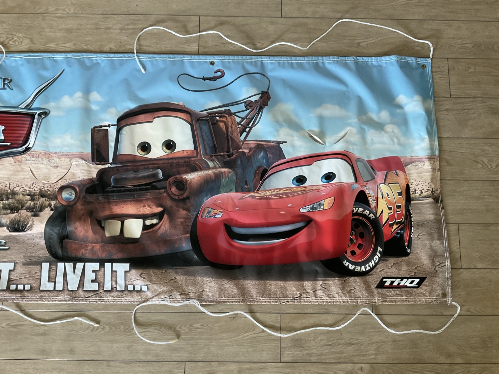 CARS The Video Game Official 2006 THQ Store Display 8ft Pixar Promo Banner!
