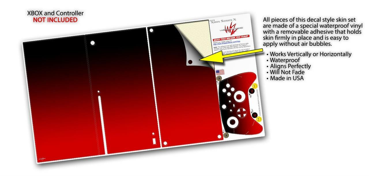 Skin Set for XBOX Series X Smooth Fades Red Black