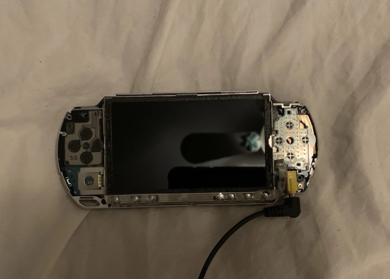 Sony PSP Handheld System Lot of 3 (White/Silver/Blue) and 2 PSP for parts/repair