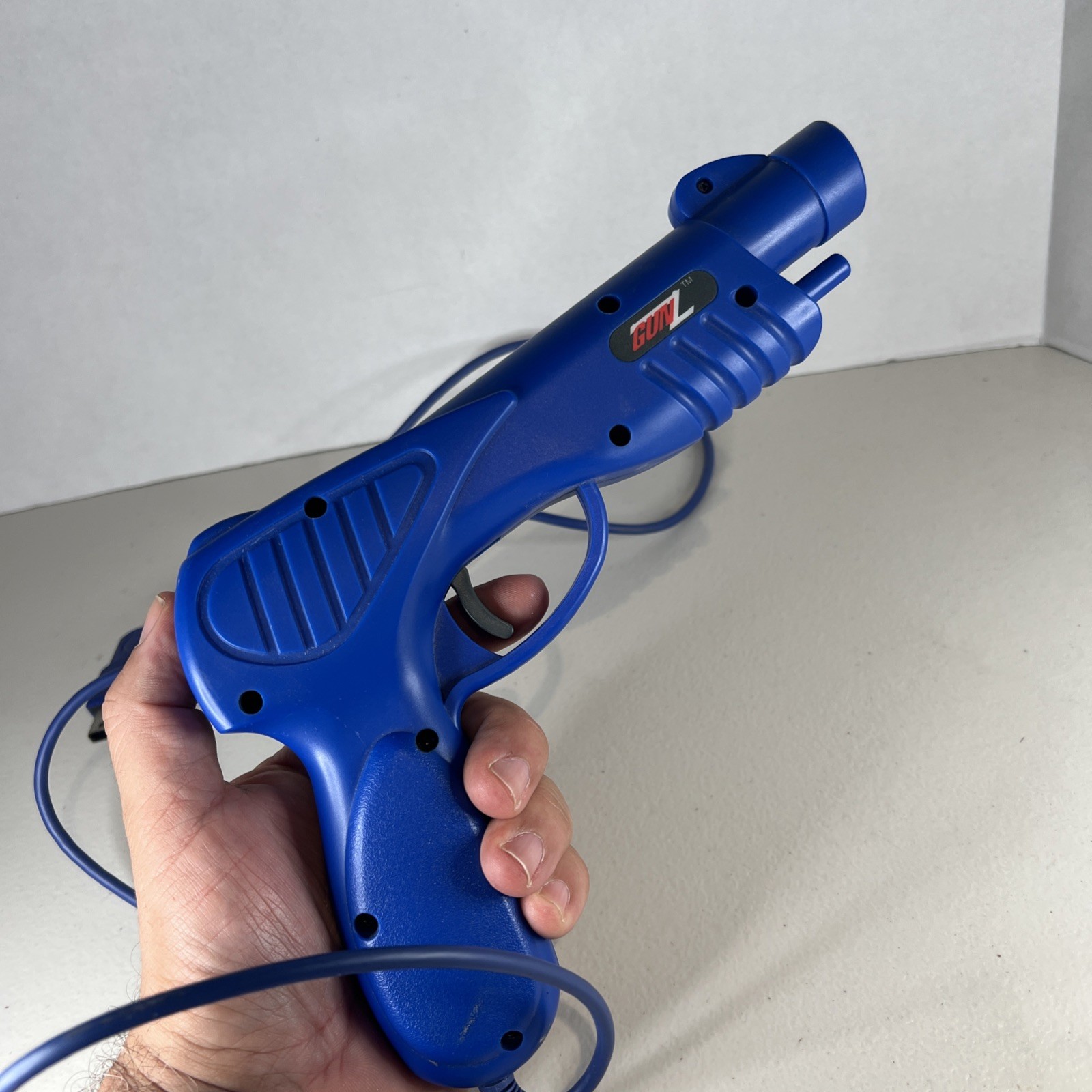 Vintage Sega Saturn Gunz Light Gun Blue Model Authentic OEM Not Tested.