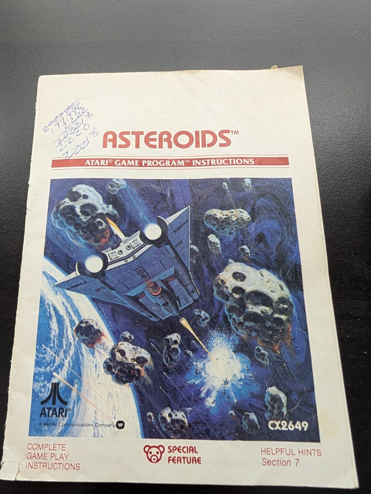 Asteroids (Atari 2600, 1981) NO BOX