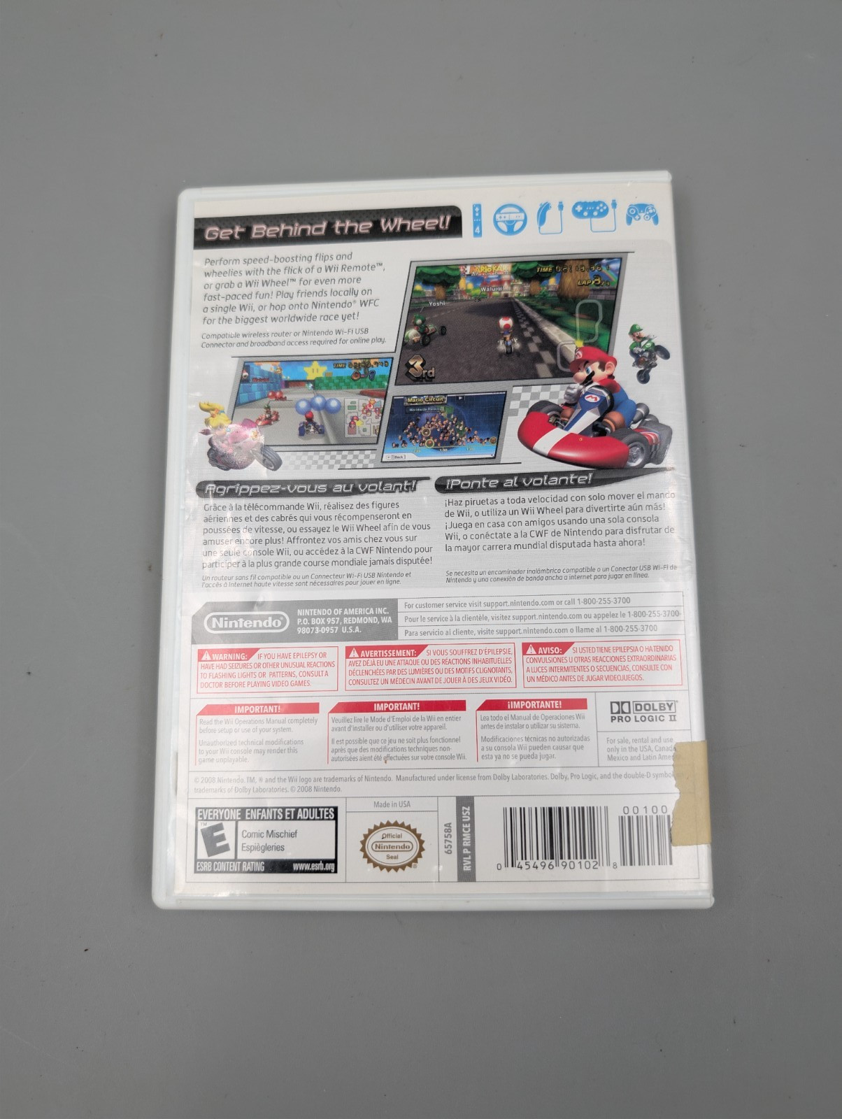 Nintendo Wii Game Mario Kart Wii Complete With Manual Racing Classic