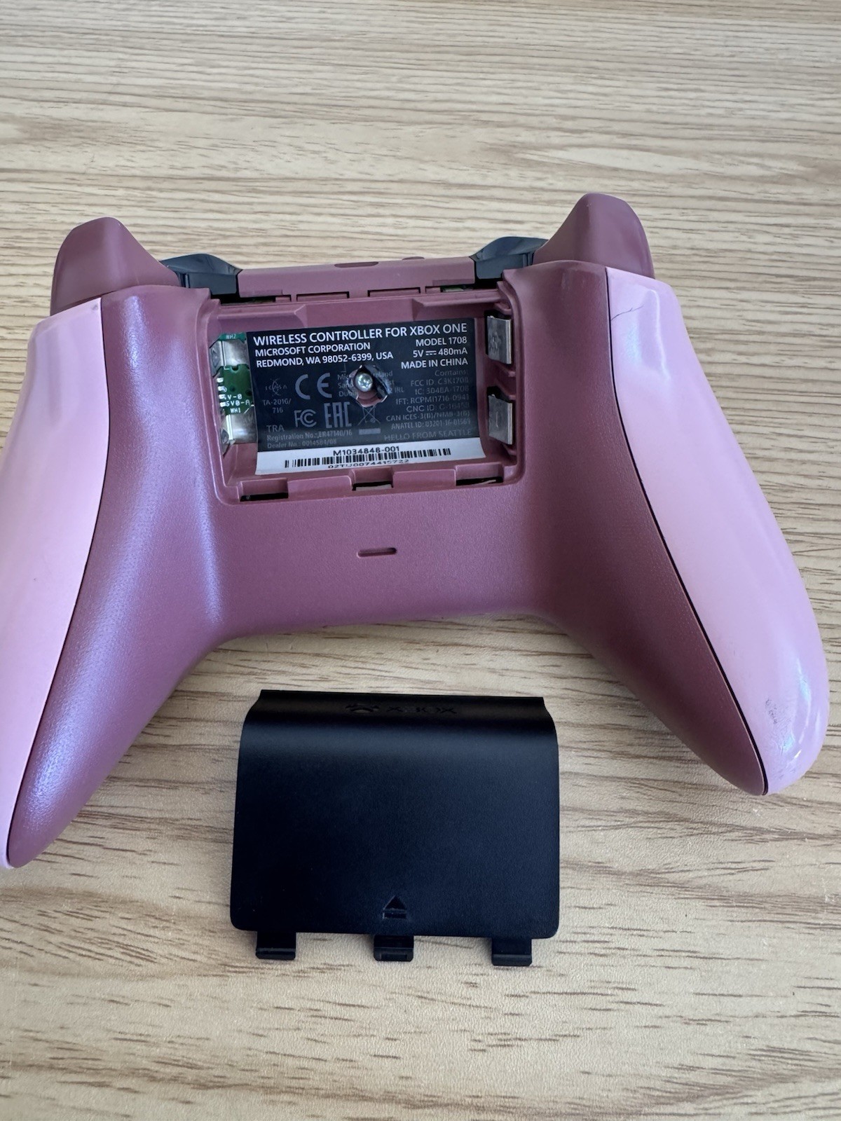 Minecraft Pig Xbox One Controller (MISSING ORIGINAL BACK BATTERY COVER) Working!